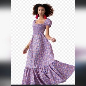 Caroline Constas Gianna Floral Puff Sleeve Dress Sz Medium